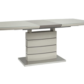 Contemporary Chrome & Faux Leather 7 PC Dining Set
