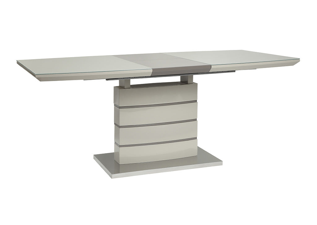 Contemporary Chrome & Faux Leather 7 PC Dining Set