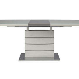 Contemporary Chrome & Faux Leather 7 PC Dining Set