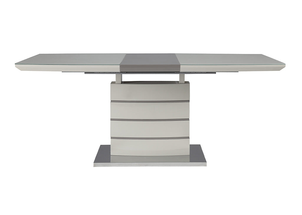 Contemporary Chrome & Faux Leather 7 PC Dining Set