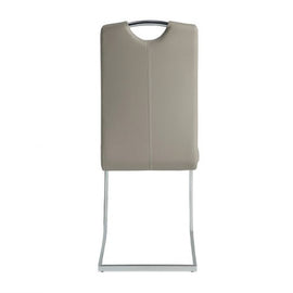 Contemporary Chrome-Finished Dining Chair Set