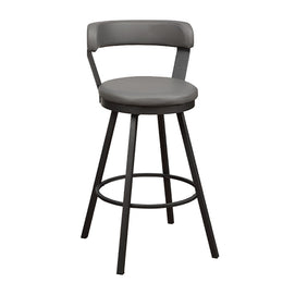 Contemporary Faux Leather Swivel Bar Stool