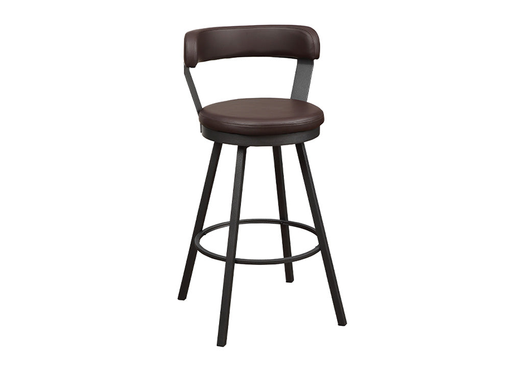 Contemporary Faux Leather Swivel Bar Stool