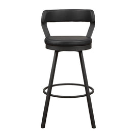 Contemporary Faux Leather Swivel Bar Stool