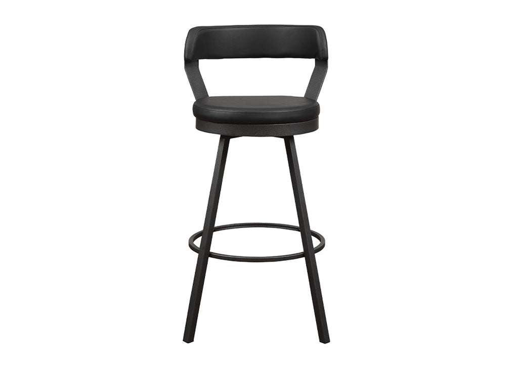 Contemporary Faux Leather Swivel Bar Stool