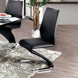 Contemporary High Gloss & Chrome Dining Table