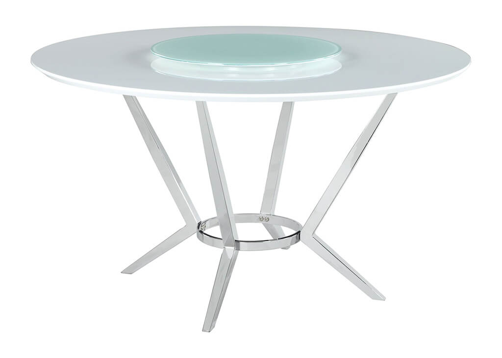 Contemporary White & Light Grey 5 PC Dining Set