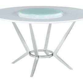 Contemporary White & Light Grey 5 PC Dining Set