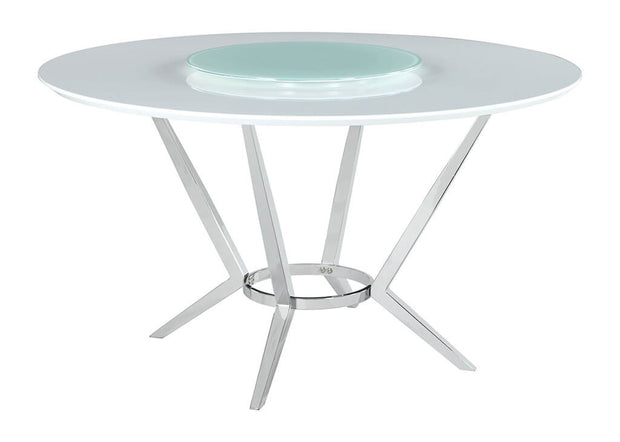 Contemporary White & Light Grey 5 PC Dining Set