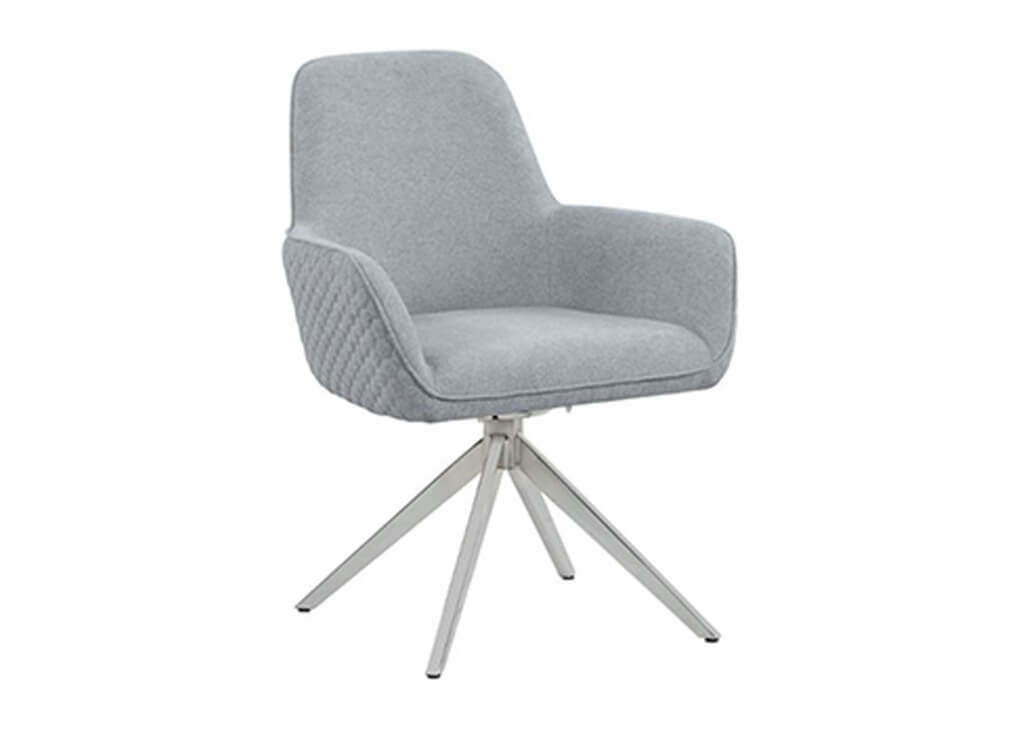 Contemporary White & Light Grey 5 PC Dining Set