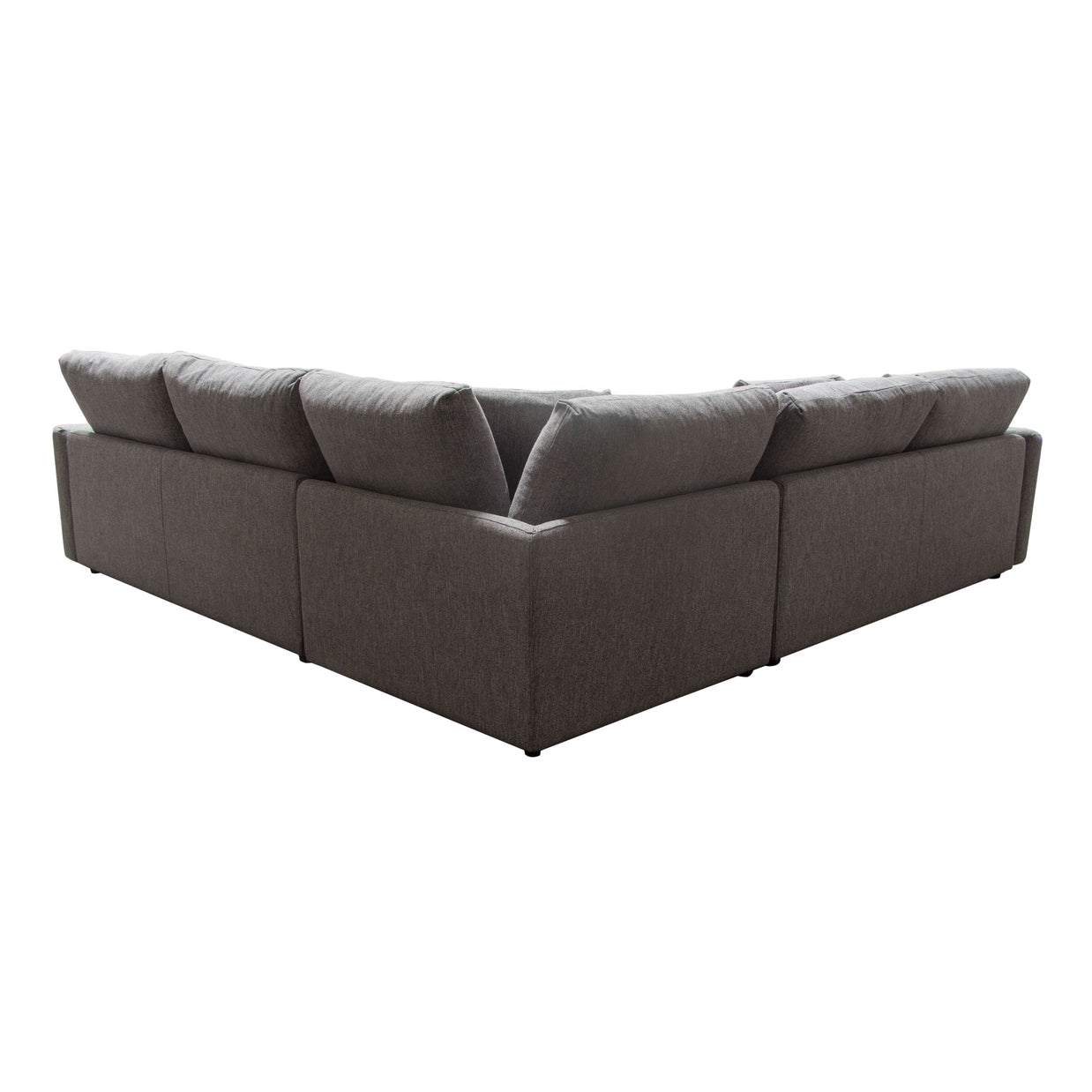 True corner L-shape sectional showing equal depth on both sides