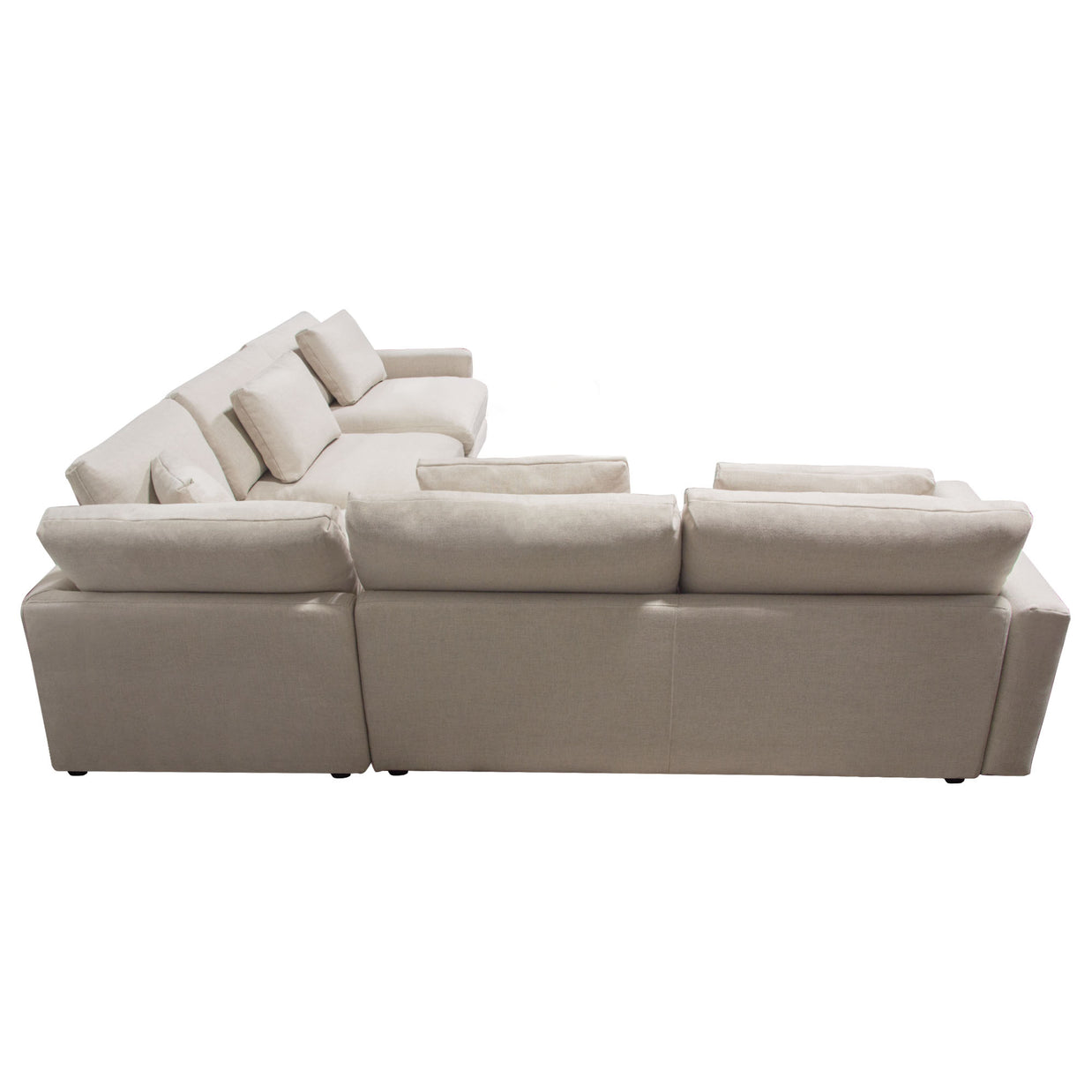 True corner L-shape sectional showing equal depth on both sides