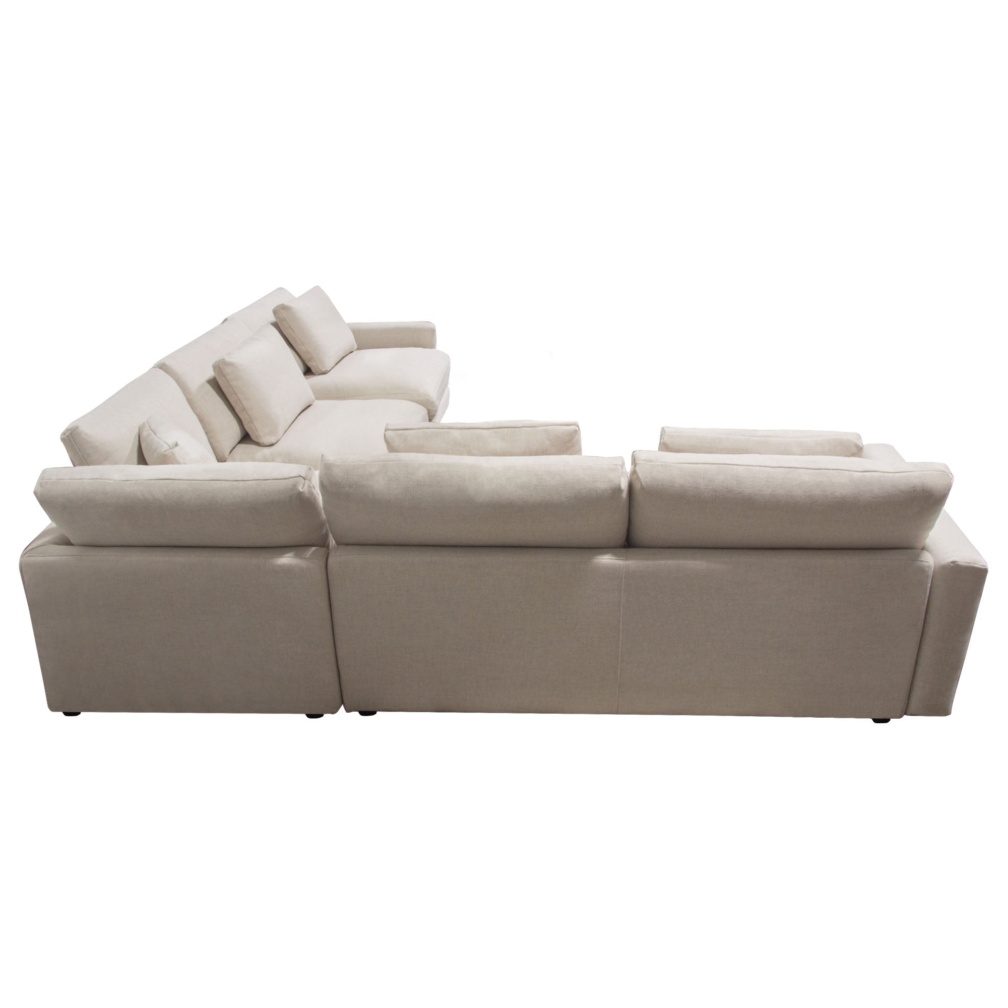 True corner L-shape sectional showing equal depth on both sides