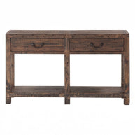 Farmhouse Sofa Table With Drawers