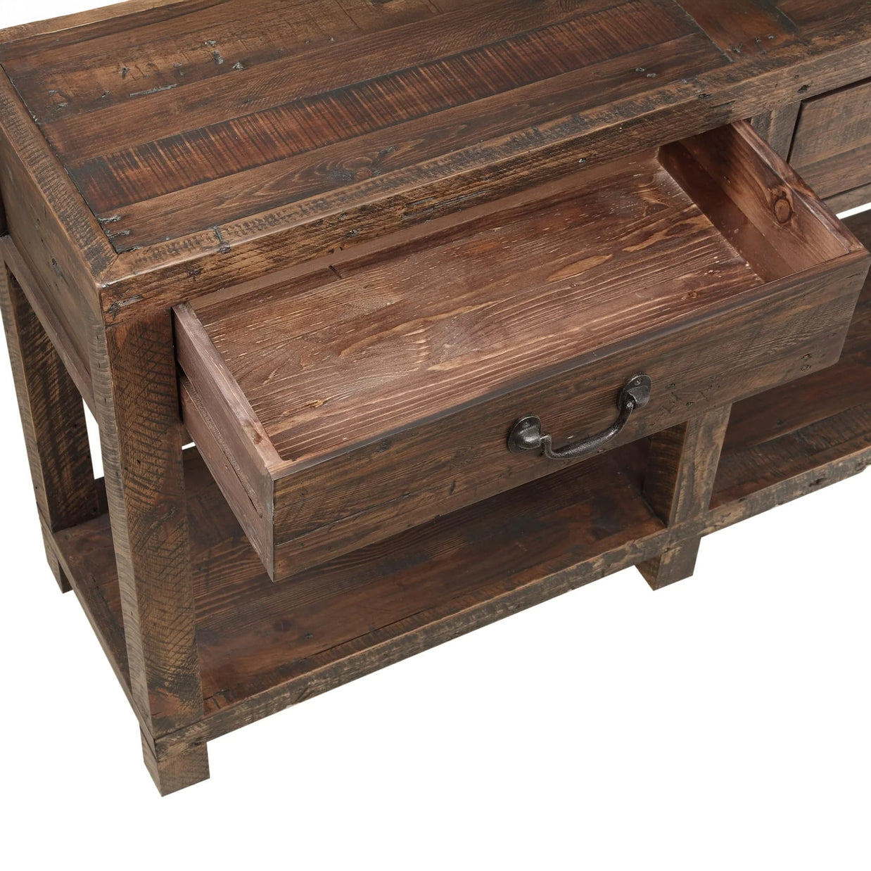 Farmhouse Sofa Table With Drawers