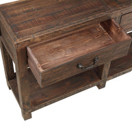 Farmhouse Sofa Table With Drawers