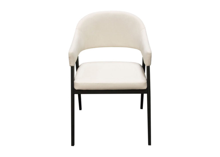 Modern Upholstered & Metal Base Dining Chair (set of 2)