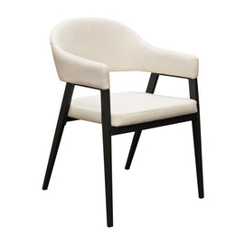 Modern Upholstered & Metal Base Dining Chair (set of 2)