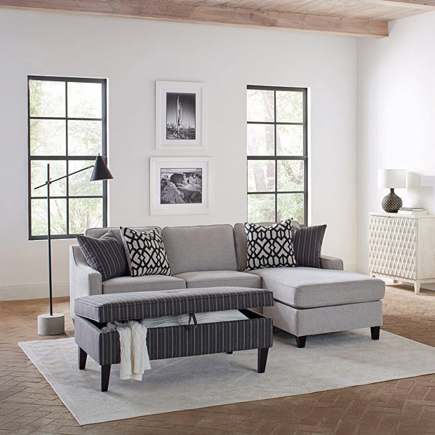 Gray Reversible Chaise Sectional Sofa