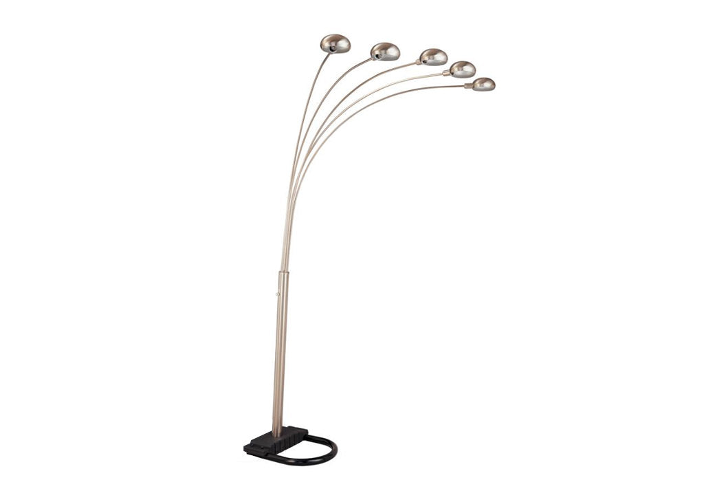 Spider Arc Chrome & Black Floor Lamp