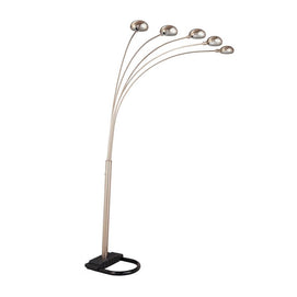 Spider Arc Chrome & Black Floor Lamp