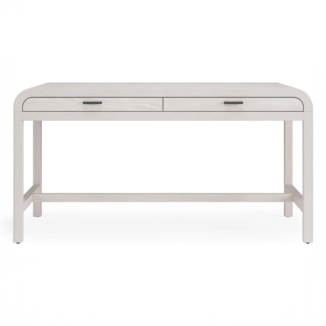 White Finish Two Drawer Writing Desk