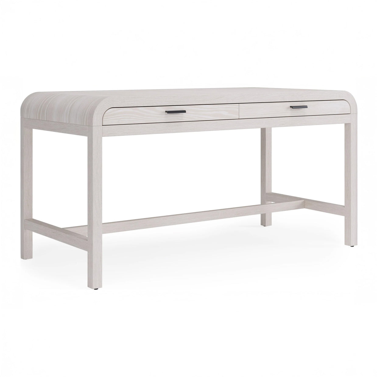 White Finish Two Drawer Writing Desk