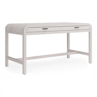 White Finish Two Drawer Writing Desk