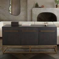 Modern Gray Sideboard with Gold Legs