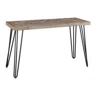 Herringbone Wood Console Table