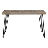 Herringbone Wood Console Table