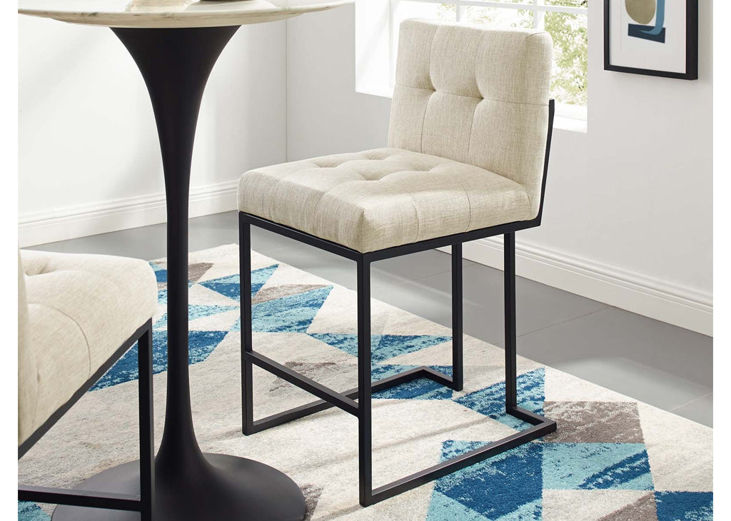 Fabric & Stainless Steel Counter Stool