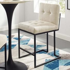 Fabric & Stainless Steel Counter Stool