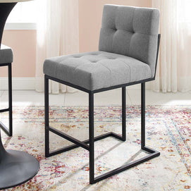 Fabric & Stainless Steel Counter Stool