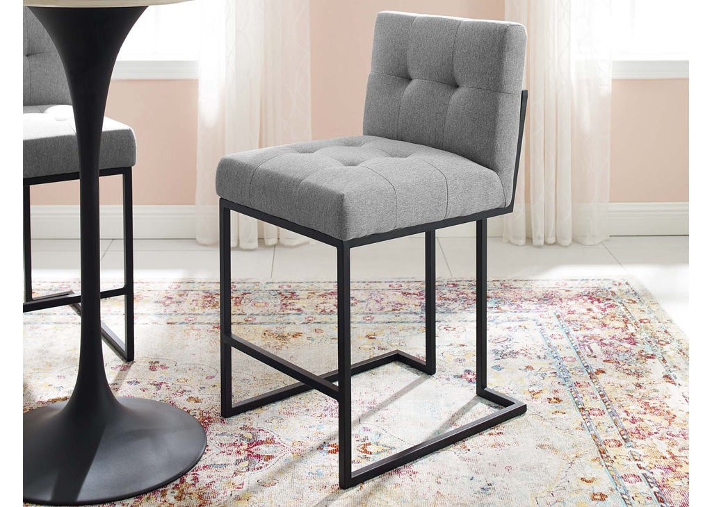 Fabric & Stainless Steel Counter Stool