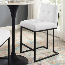 Fabric & Stainless Steel Counter Stool