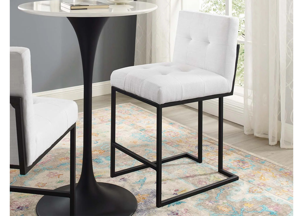 Fabric & Stainless Steel Counter Stool