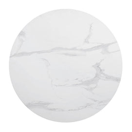Round Faux Marble Dining Table
