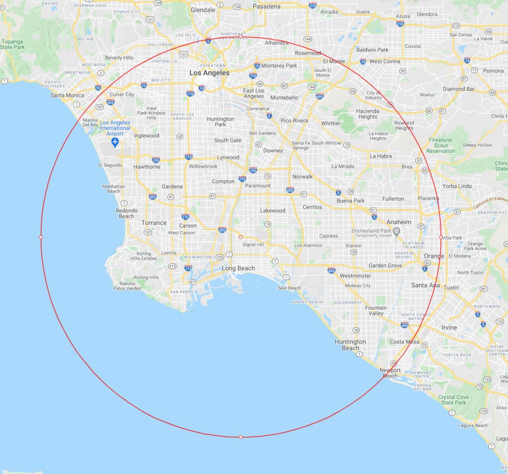 Free white-glove delivery radius: 20 miles around our Long Beach showroom
