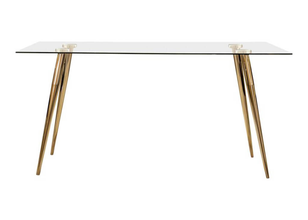 Black Velvet & Gold 5 PC Dining Set