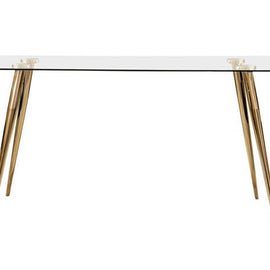Glam Gold & Glass Dining Table