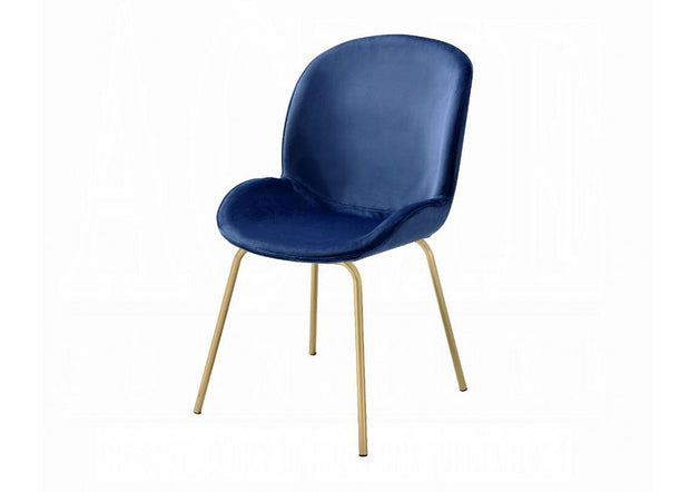 Glam Velvet & Gold Dining Chair Set