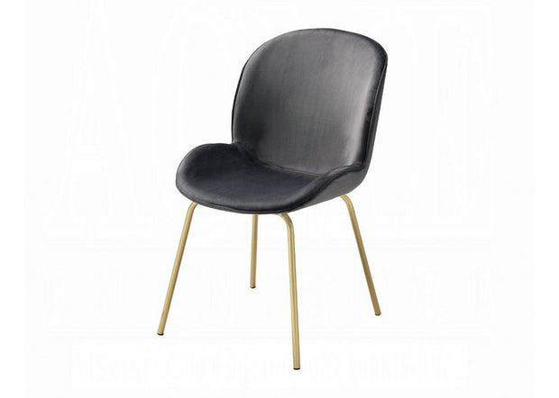 Glam Velvet & Gold Dining Chair Set