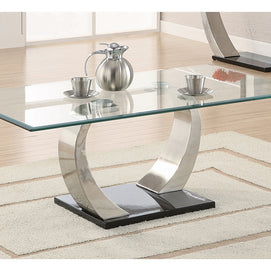 Clear Glass Top Coffee Table
