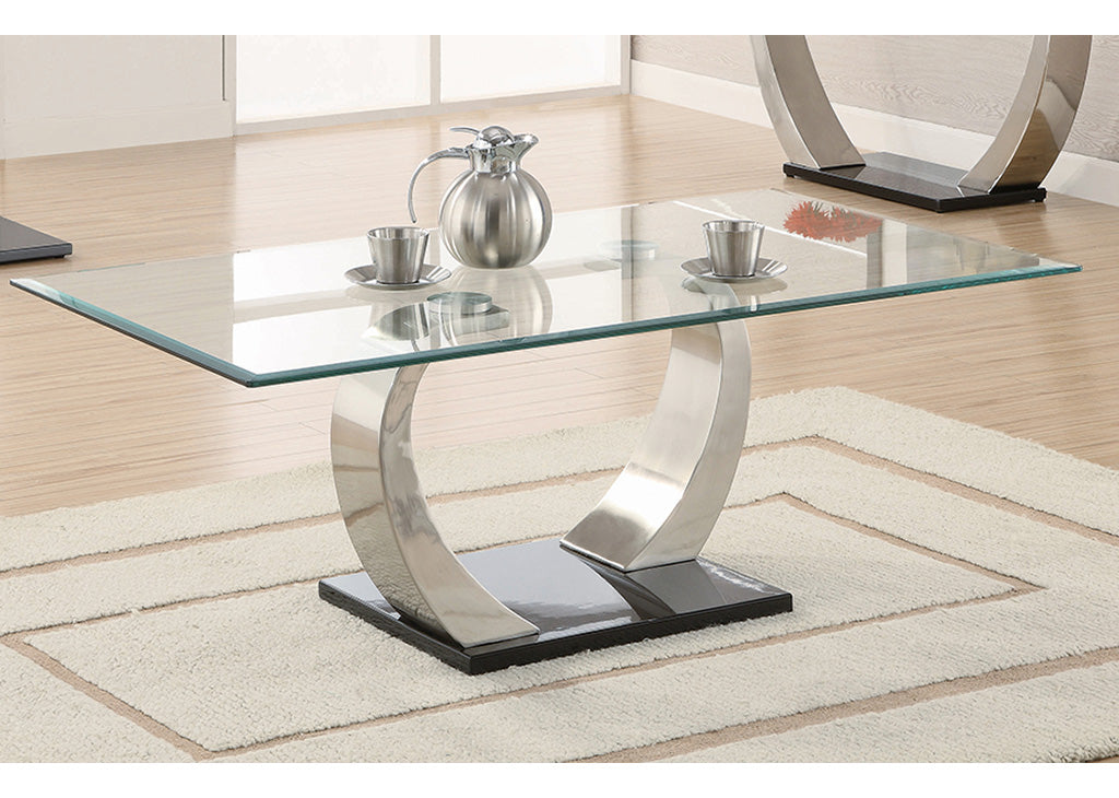 Clear Glass Top Coffee Table
