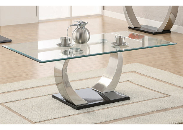 Clear Glass Top Coffee Table