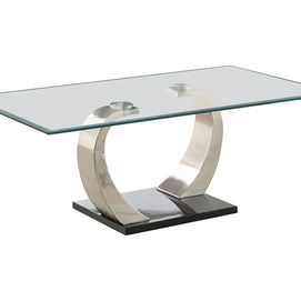 Clear Glass Top Coffee Table