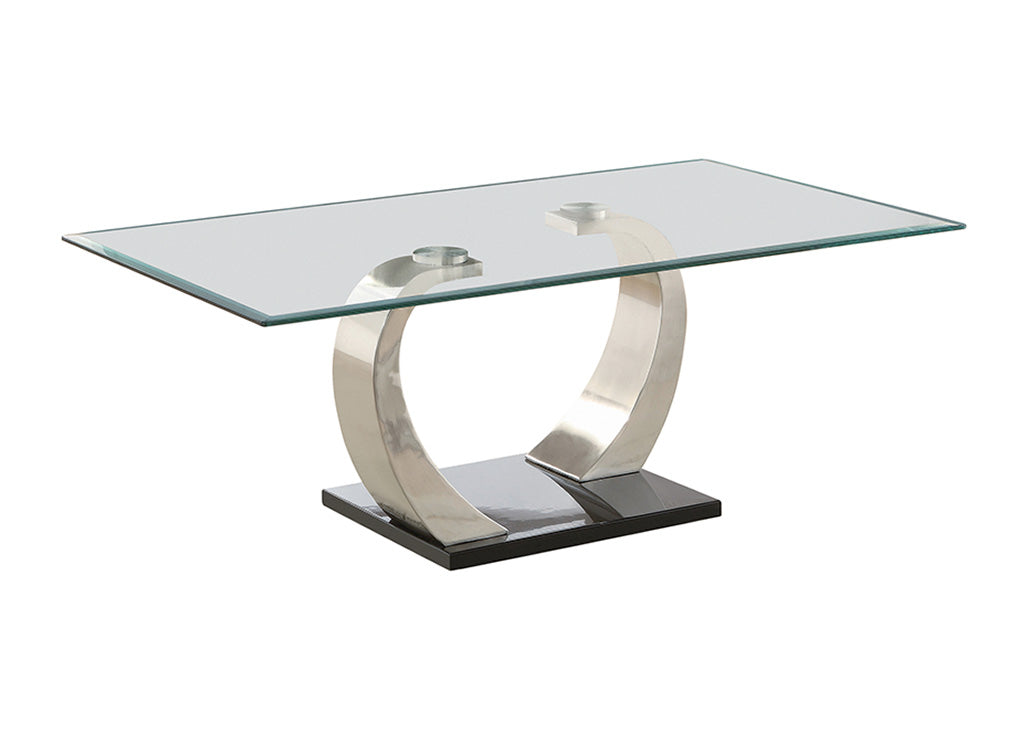 Clear Glass Top Coffee Table