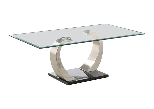 Clear Glass Top Coffee Table