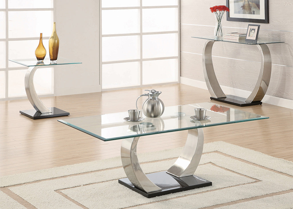 Clear Glass Top Coffee Table
